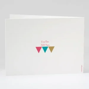 Faire-part de naissance Triangles pastel*Faire-part Elégant Clearance