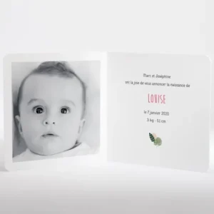 Faire-part de naissance Tropical*Faire-part Elégant Discount