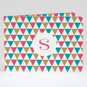 Faire-part de naissance Triangles pastel*Faire-part Elégant Clearance