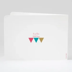 Faire-part de naissance Triangles pastel*Faire-part Elégant Clearance