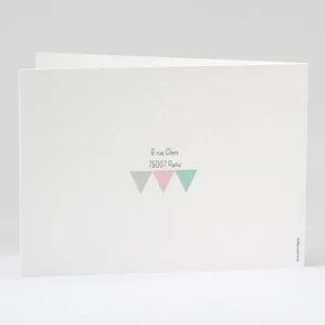 Faire-part de naissance Triangles pastel*Faire-part Elégant Clearance