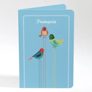 Faire-part de naissance Triple oiseaux avec photo*Faire-part Elégant Online