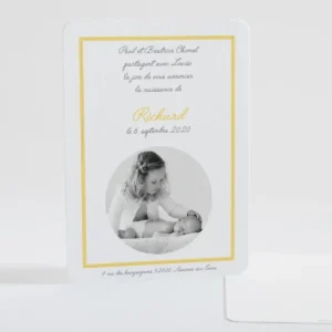 Faire-part de naissance Triple cadre*Faire-part Elégant New
