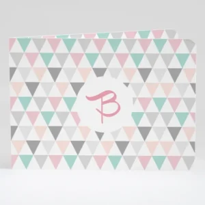 Faire-part de naissance Triangles pastel*Faire-part Elégant Clearance
