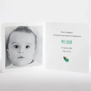 Faire-part de naissance Tropical*Faire-part Elégant Discount
