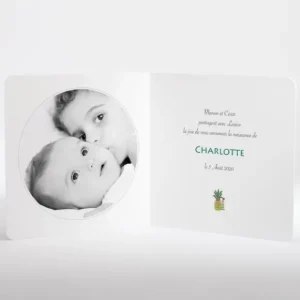 Faire-part de naissance Tropique*Faire-part Elégant Sale