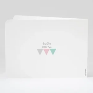 Faire-part de naissance Triangles pastel*Faire-part Elégant Clearance