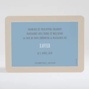 Faire-part de naissance Triangle paysage*Faire-part Elégant New