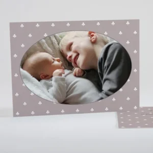 Faire-part de naissance Trefles delicats*Faire-part Elégant Discount