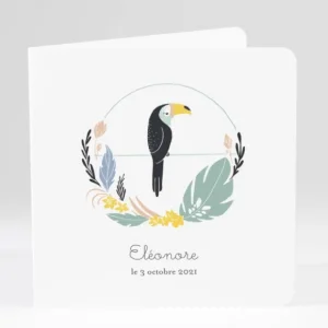 Faire-part de naissance Tropical mood*Faire-part Elégant Fashion