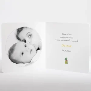 Faire-part de naissance Tropique*Faire-part Elégant Sale