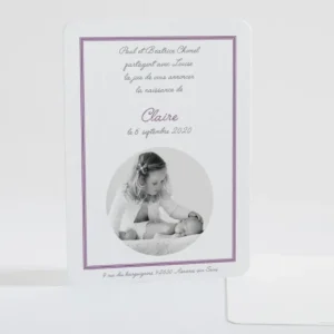Faire-part de naissance Triple cadre*Faire-part Elégant New