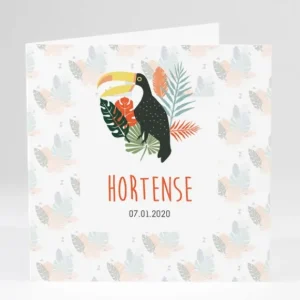 Faire-part de naissance Tropical*Faire-part Elégant Discount