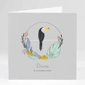 Faire-part de naissance Tropical mood*Faire-part Elégant Fashion