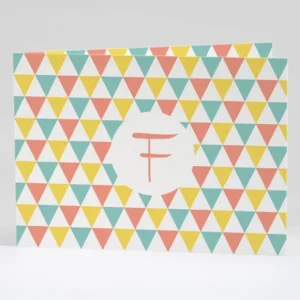 Faire-part de naissance Triangles pastel*Faire-part Elégant Clearance