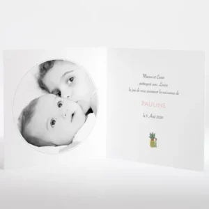 Faire-part de naissance Tropique*Faire-part Elégant Sale