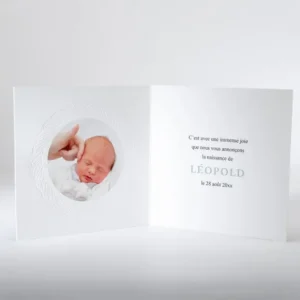 Faire-part de naissance Tresse delicate*Faire-part Elégant Discount