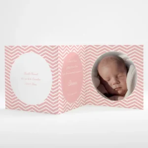 Faire-part de naissance Triple zigzag*Faire-part Elégant Discount