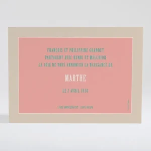 Faire-part de naissance Triangle paysage*Faire-part Elégant New