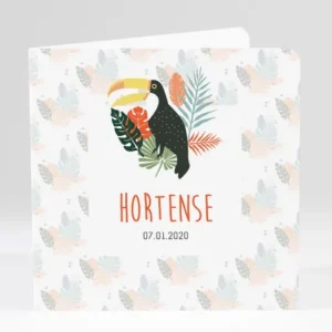 Faire-part de naissance Tropical*Faire-part Elégant Discount