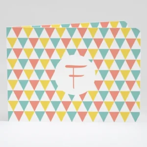 Faire-part de naissance Triangles pastel*Faire-part Elégant Clearance