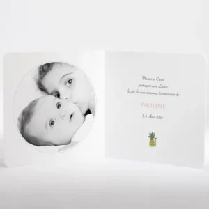 Faire-part de naissance Tropique*Faire-part Elégant Sale