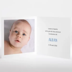 Faire-part de naissance Uni*Faire-part Elégant Online
