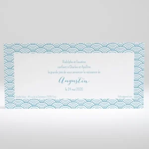 Faire-part de naissance vagues scandinaves*Faire-part Elégant Fashion