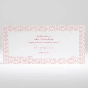 Faire-part de naissance vagues scandinaves*Faire-part Elégant Fashion