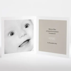 Faire-part de naissance Vegetal livret*Faire-part Elégant Best