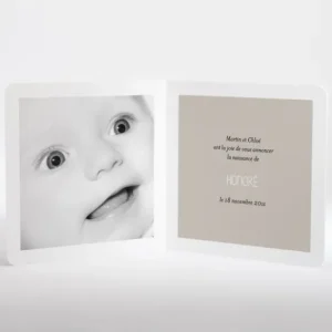 Faire-part de naissance Vegetal livret*Faire-part Elégant Best