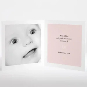 Faire-part de naissance Vegetal livret*Faire-part Elégant Best