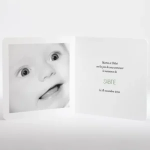 Faire-part de naissance Vegetal livret*Faire-part Elégant Best