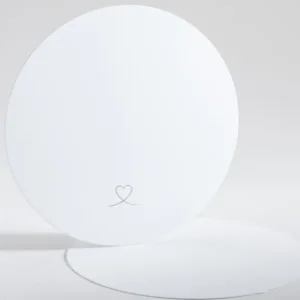 Faire-part de naissance Vierge Coeur dore rond*Faire-part Elégant Discount
