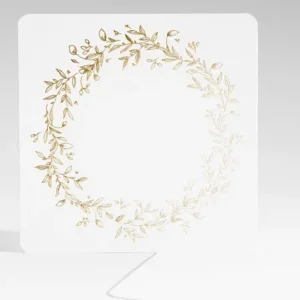 Faire-part de naissance Vierge Couronne carre*Faire-part Elégant Online