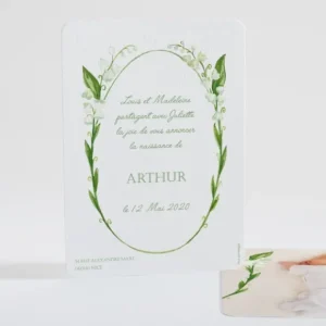 Faire-part de naissance Vive le muguet*Faire-part Elégant Clearance
