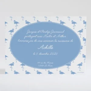 Faire-part de naissance Vive les flamants roses*Faire-part Elégant Discount