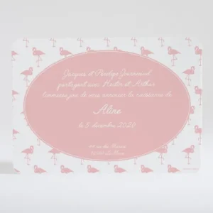 Faire-part de naissance Vive les flamants roses*Faire-part Elégant Discount