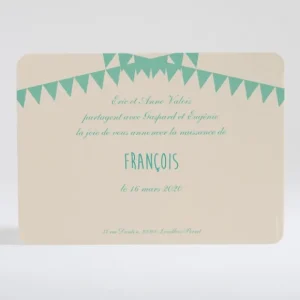 Faire-part de naissance Vive les triangles*Faire-part Elégant Online