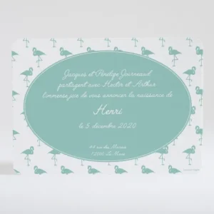 Faire-part de naissance Vive les flamants roses*Faire-part Elégant Discount