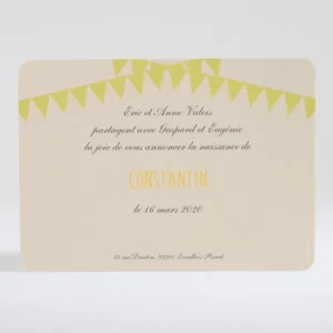 Faire-part de naissance Vive les triangles*Faire-part Elégant Online