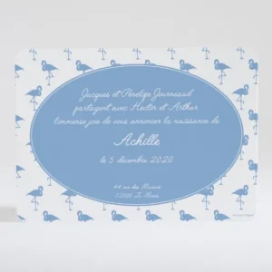 Faire-part de naissance Vive les flamants roses*Faire-part Elégant Discount
