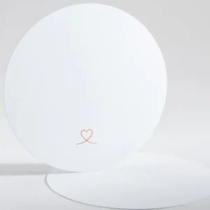 Faire-part de naissance Vierge Coeur dore rond*Faire-part Elégant Discount