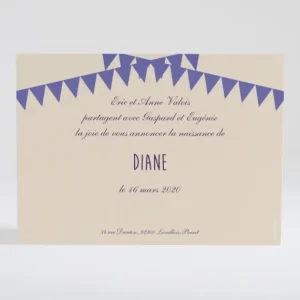 Faire-part de naissance Vive les triangles*Faire-part Elégant Online