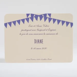Faire-part de naissance Vive les triangles*Faire-part Elégant Online