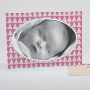 Faire-part de naissance Vive les triangles*Faire-part Elégant Online