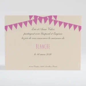 Faire-part de naissance Vive les triangles*Faire-part Elégant Online