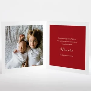 Faire-part de naissance Winter*Faire-part Elégant New