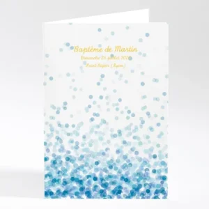 Livret de messe bapteme Confettis*Faire-part Elégant New