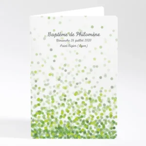 Livret de messe bapteme Confettis*Faire-part Elégant New